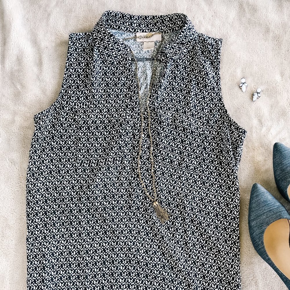 Loft Sleeveless Floral Blouse | Size XSP